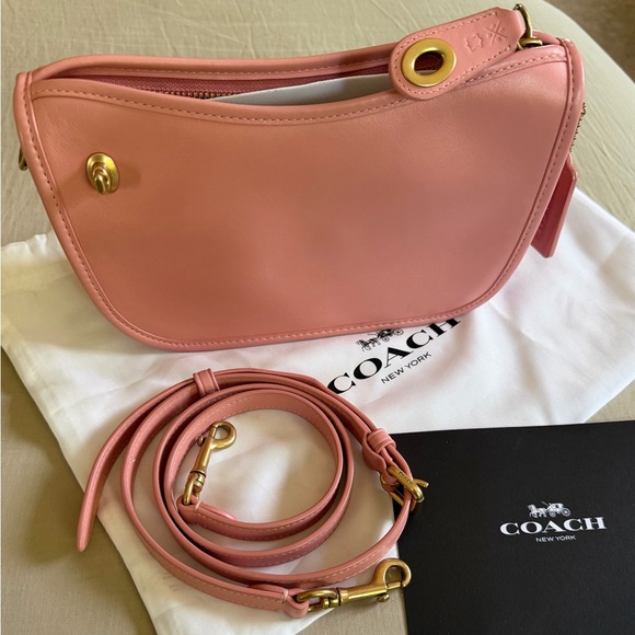 Coach Handbags - SOLD — Coach Swinger Leather Shoulder Bag in Candy Pink